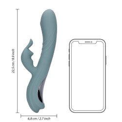  Loveline Vibro Rabbit Fingering Motion 23 cm Gris